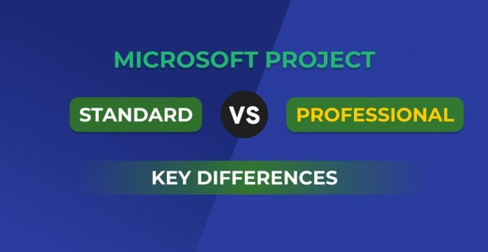 Microsoft project standard and professional: Key Differences